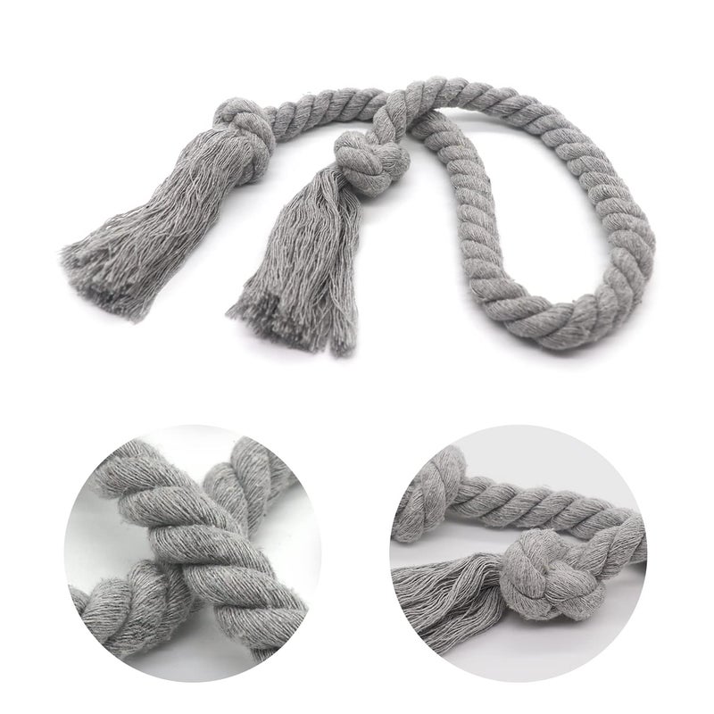 Yteseery 8 Pack Curtain Ties Rope, Outdoor Curtain Tiebacks, Natural Cotton Curtain Holders, Village Rustic Farmhouse Curtain Holdbacks, Nautical Curtain TieBacks for Patio Pergola Drapes, Grey - Image 5